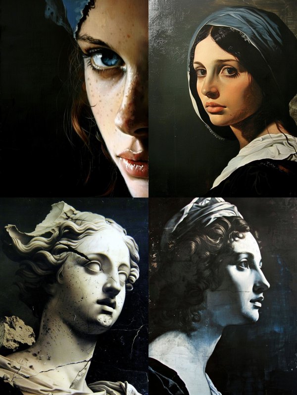 Timeless Gazes: A Study in Classical Beauty