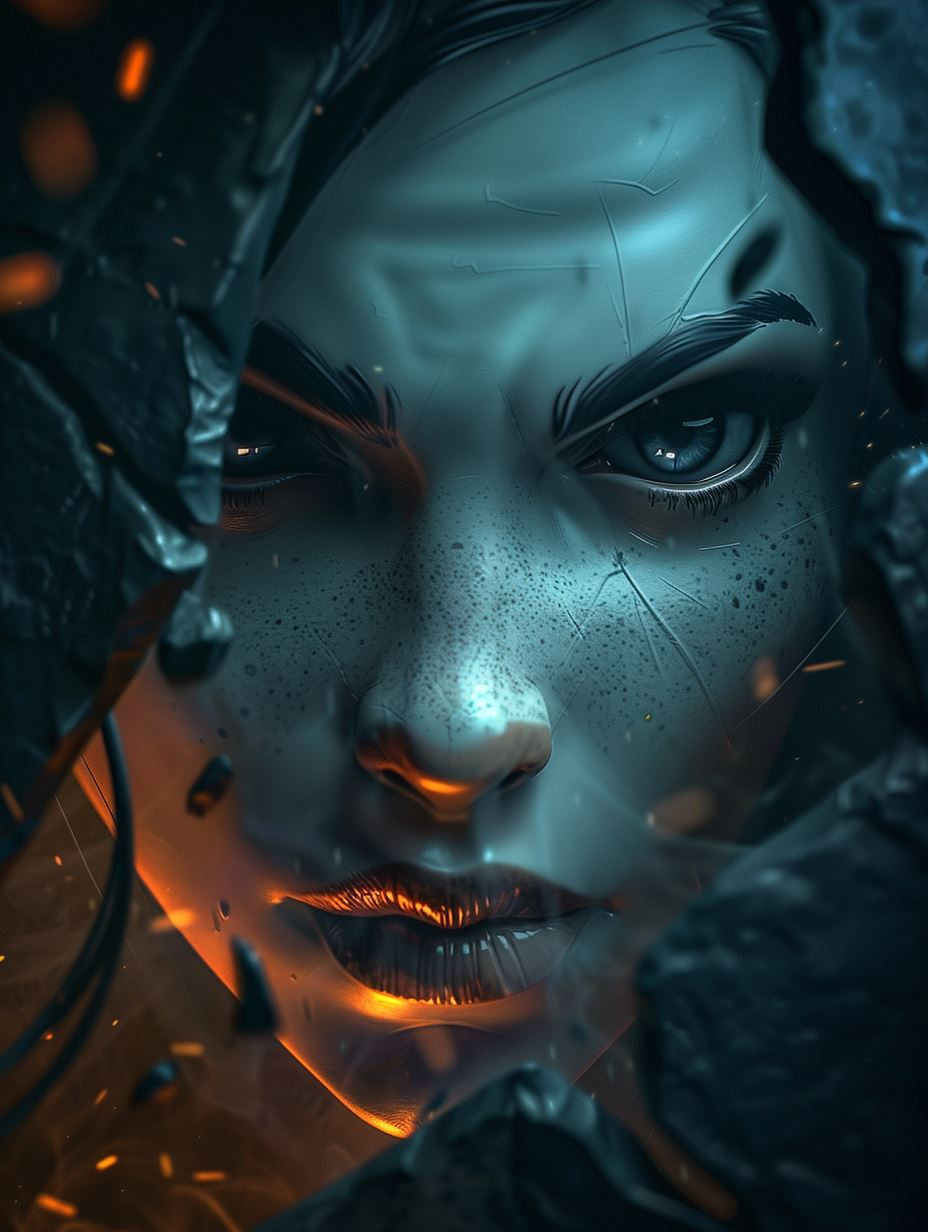 Ember Eyes Shadow Portrait - Image 3