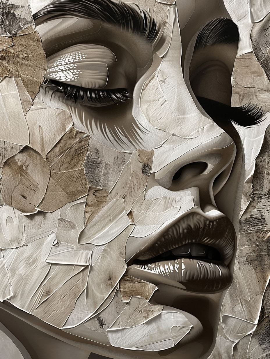 Fragmented Elegance in Earth Tones - Image 3