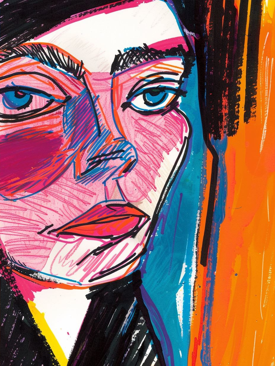Neon Sketch Portrait - Image 4