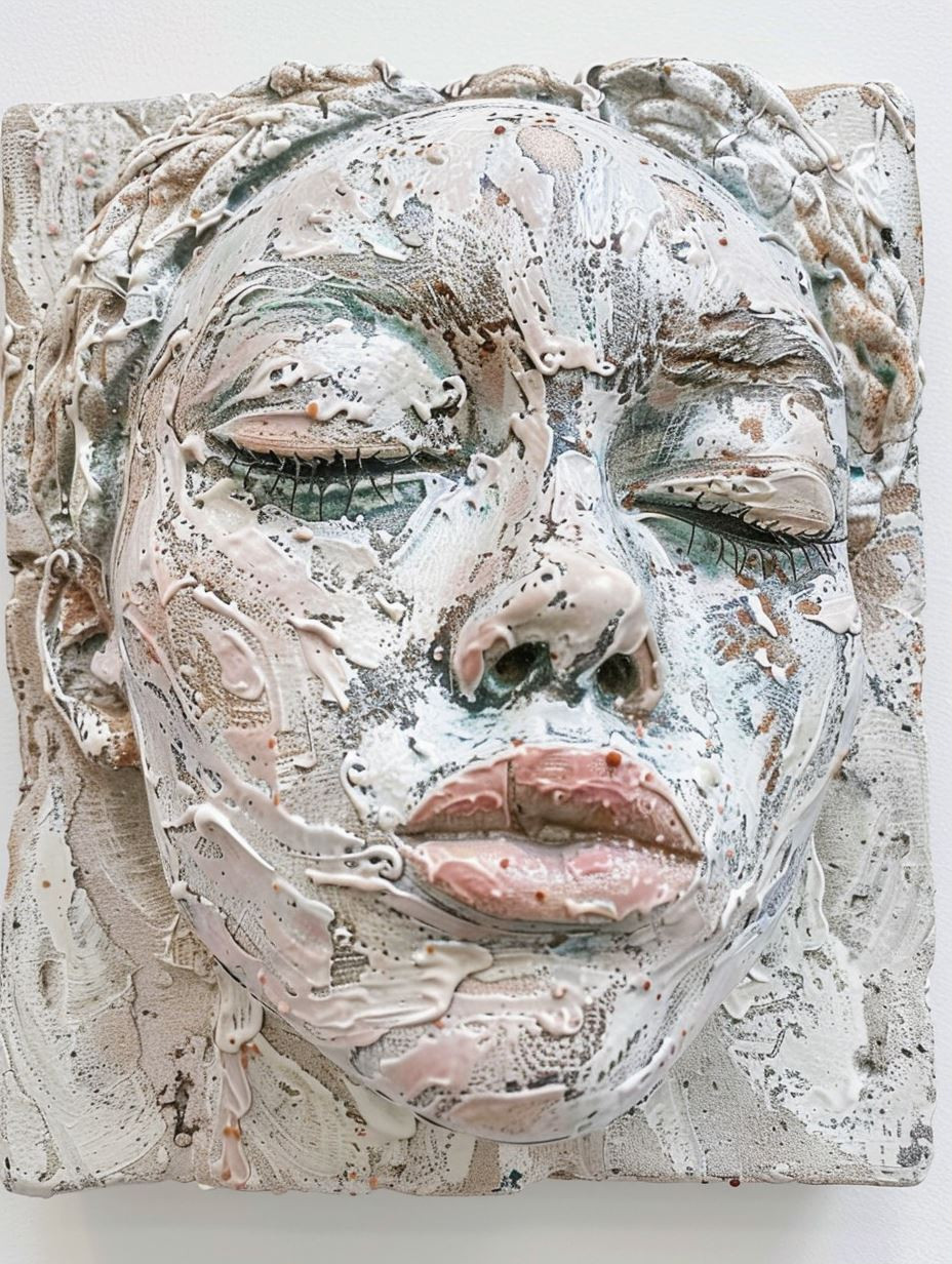 Ethereal Sculpted Plaster Portraits - Image 1