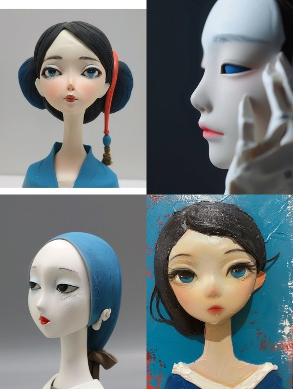 Ethereal Stylized Porcelain Portraits