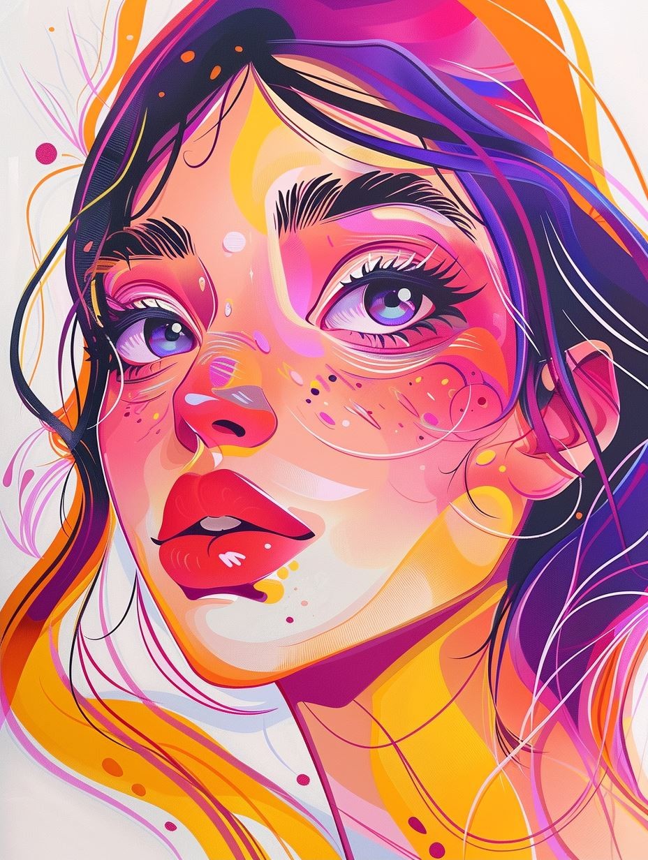 Neon Fluidity Ethereal Portrait - Image 2