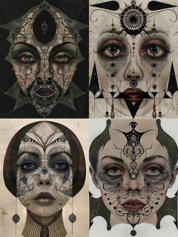 Intricate Geometric Soul Mask