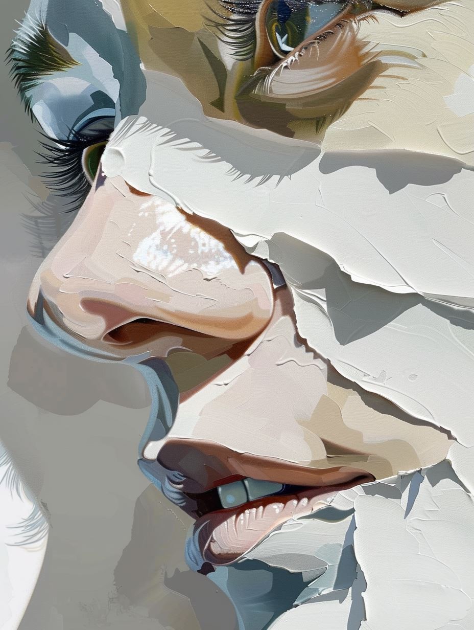 Fragmented Porcelain Portrait Study