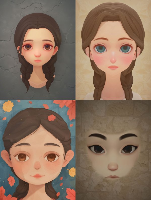 Digital Art Portraits of a Young Girl