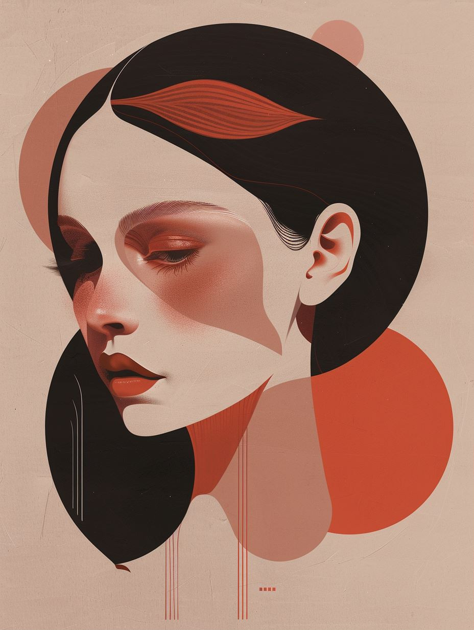 Abstract Geometric Portraiture Study - Image 1