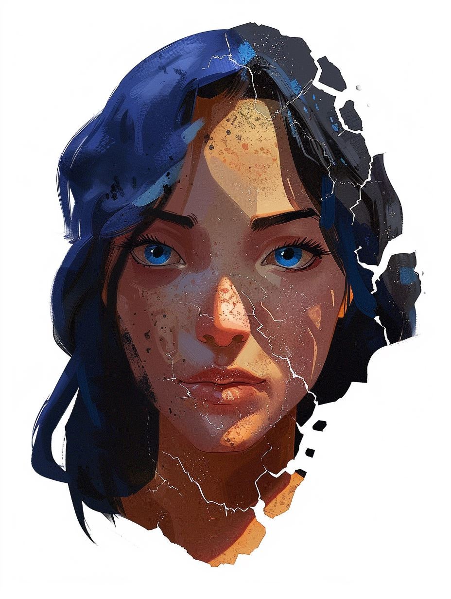 Fragmented Soul in Cobalt Blue - Image 2