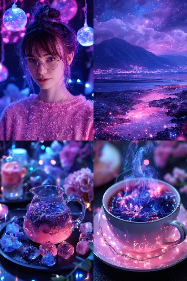 Neon Dreams in Purple Hues