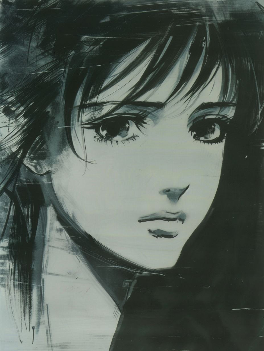Melancholy Gazes in Ink and Oil - Image 1