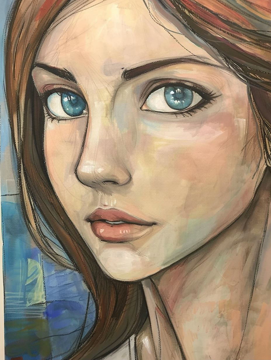 From Sketch to Color: Portrait Evolution - Image 1