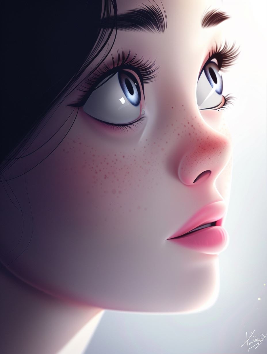 Ethereal Dreamy Digital Portrait - Image 1