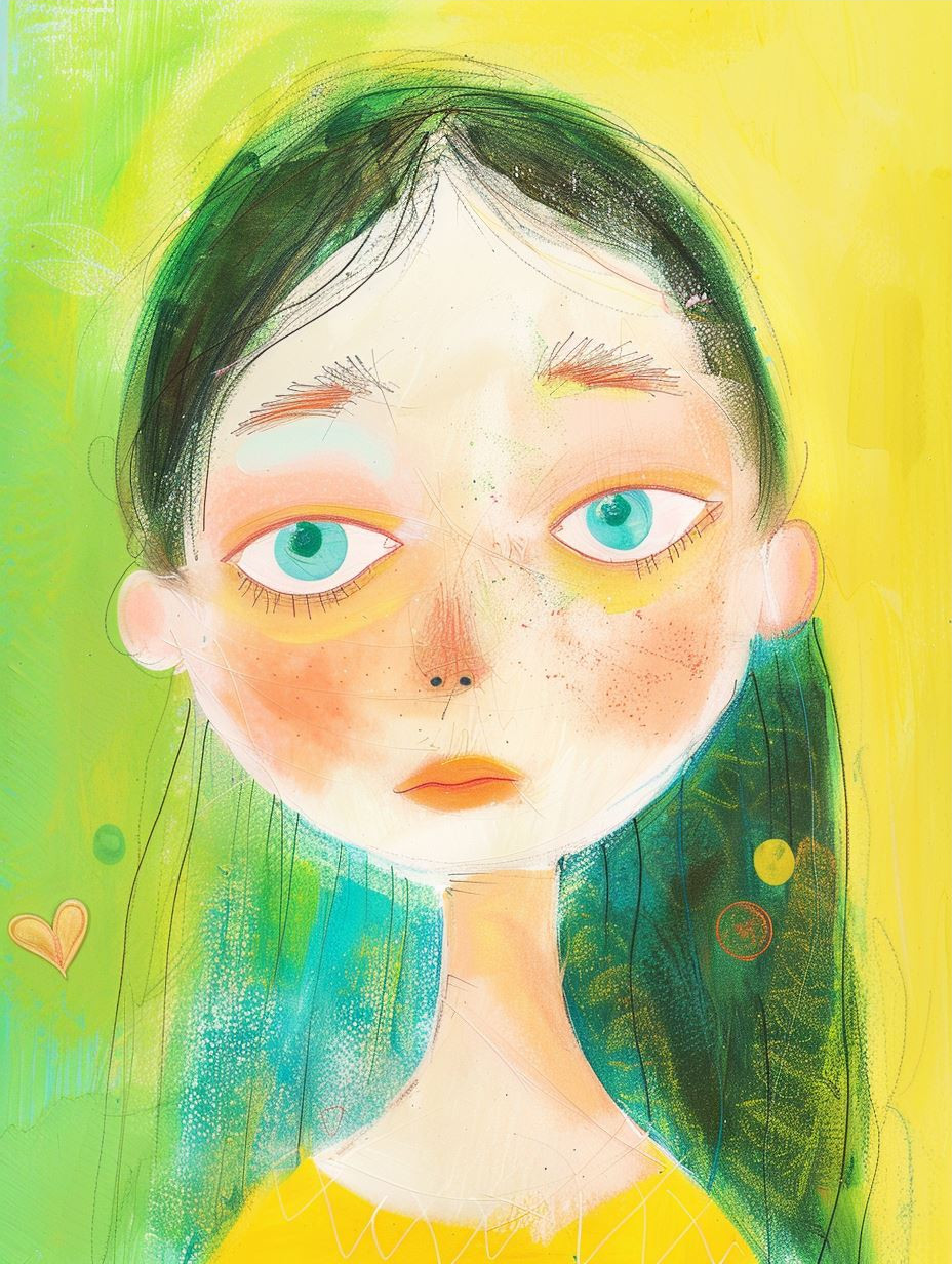 Whimsical Pastel Portrait Study - Image 3