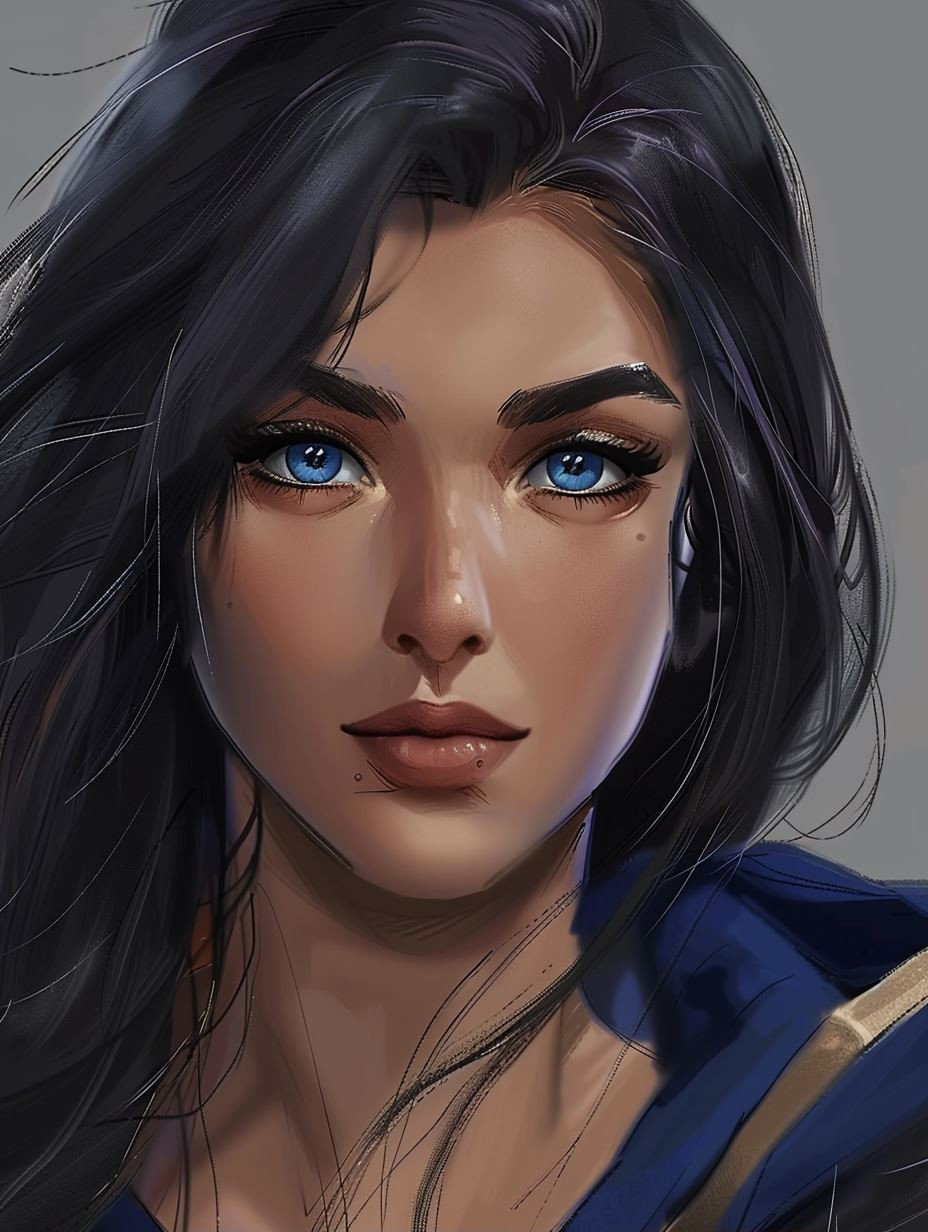 Mystic Azure Gaze Portraits - Image 2