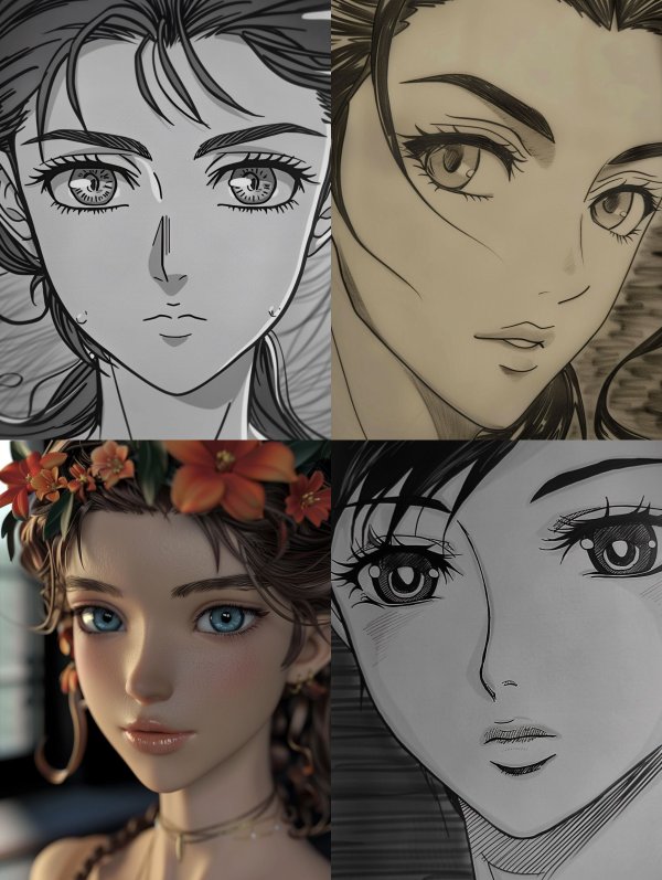 Elegant Anime Portrait Study