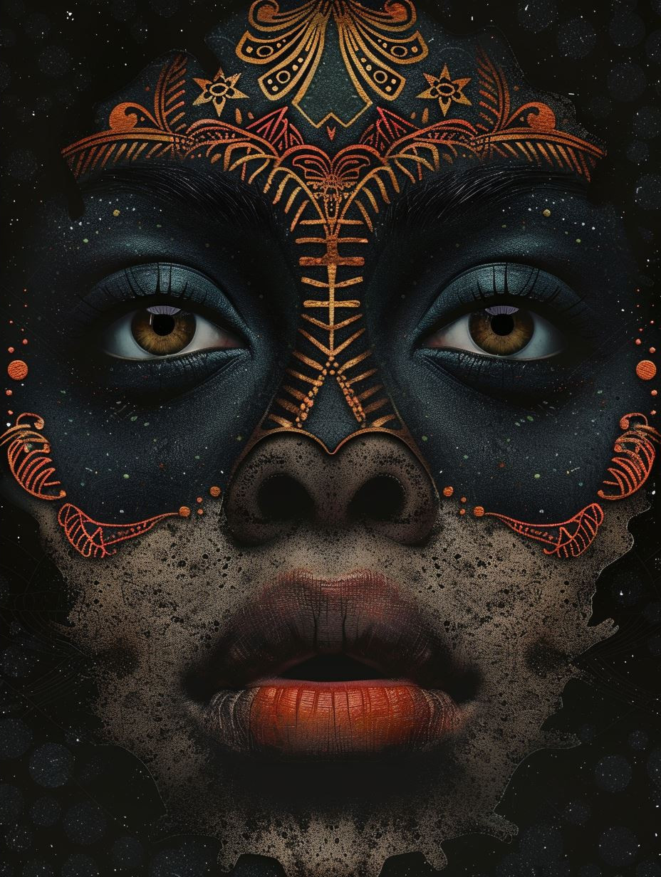Neon Tribal Ethereal Portrait - Image 4
