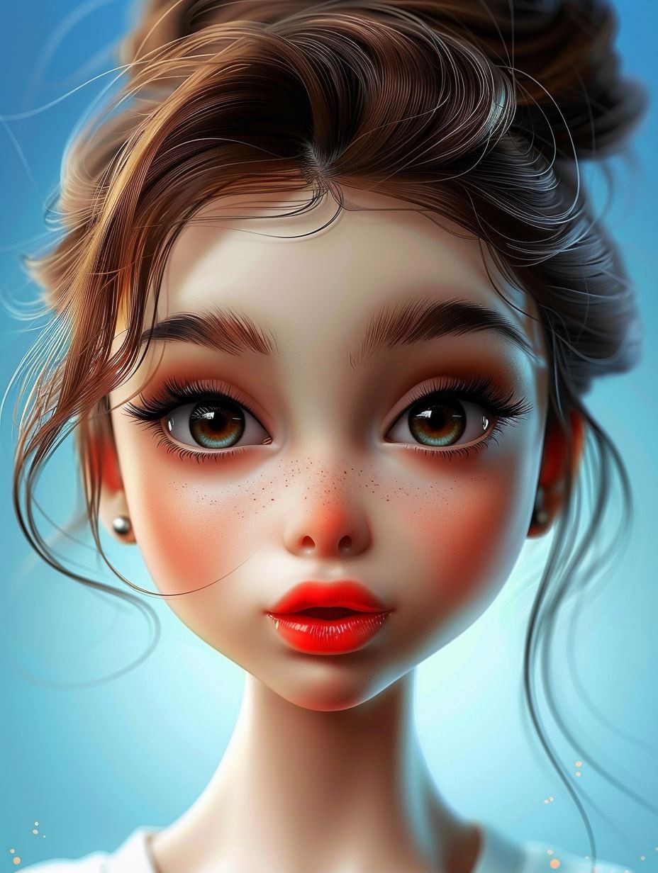 Ethereal Porcelain Doll Portrait