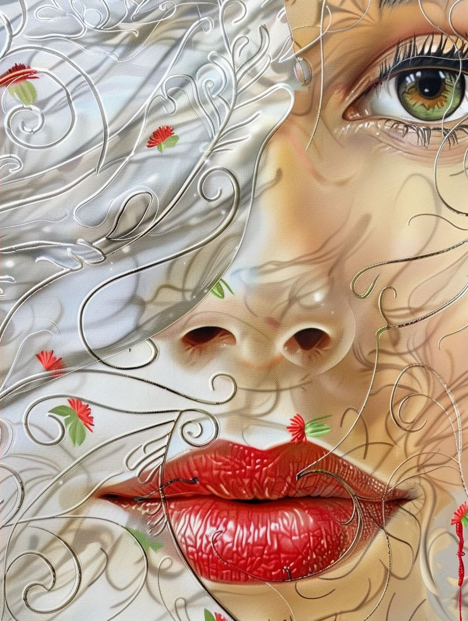 Futuristic Digital Glass Portrait - Image 2