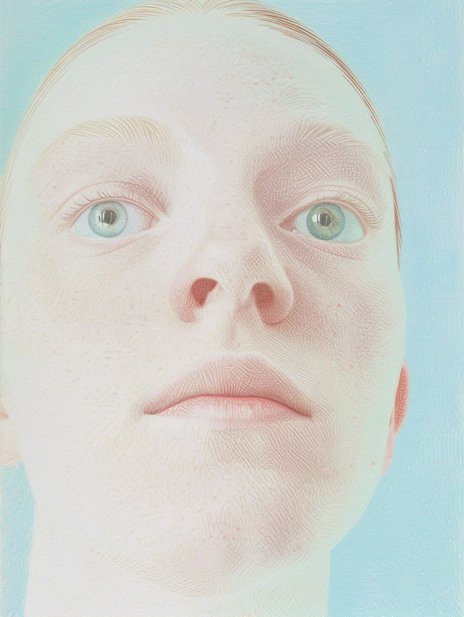 Ethereal Pale Blue Portraits - Image 3