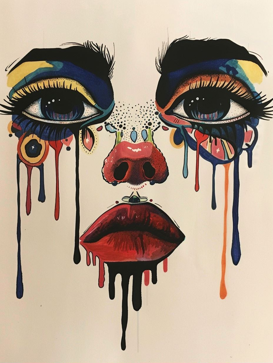 Melancholic Surrealist Female Portraits - Image 1