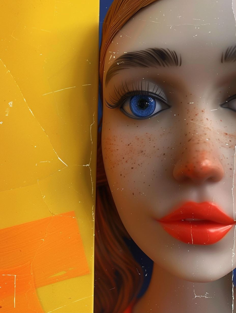 Digital Portraits of Stylized Female Faces - Image 1