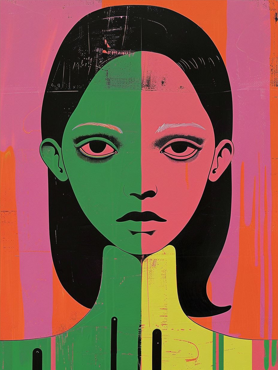 Bold Geometric Portrait Study - Image 4