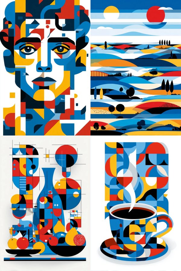 Geometric Abstractions in Primary Colors