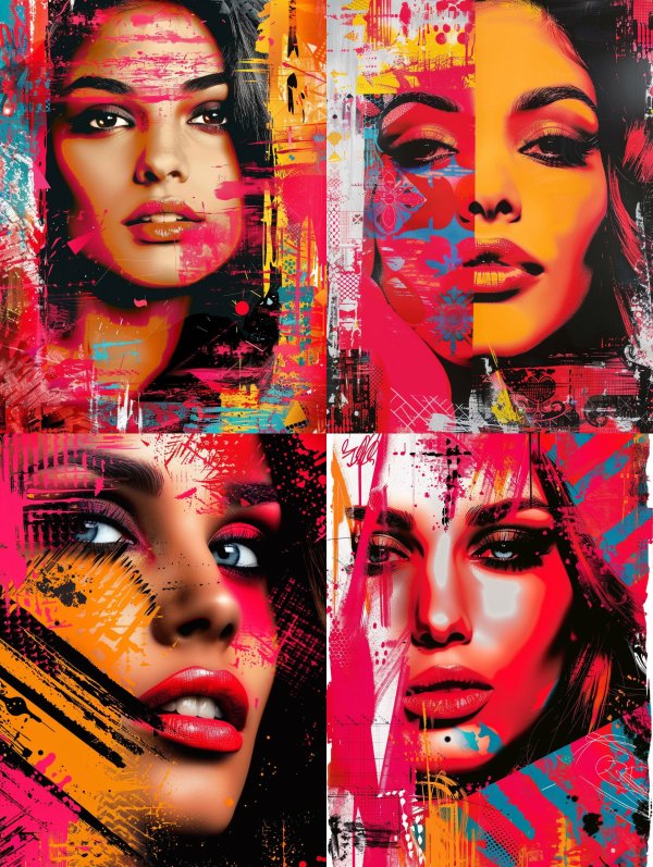 Neon Pop Art Portrait Fusion