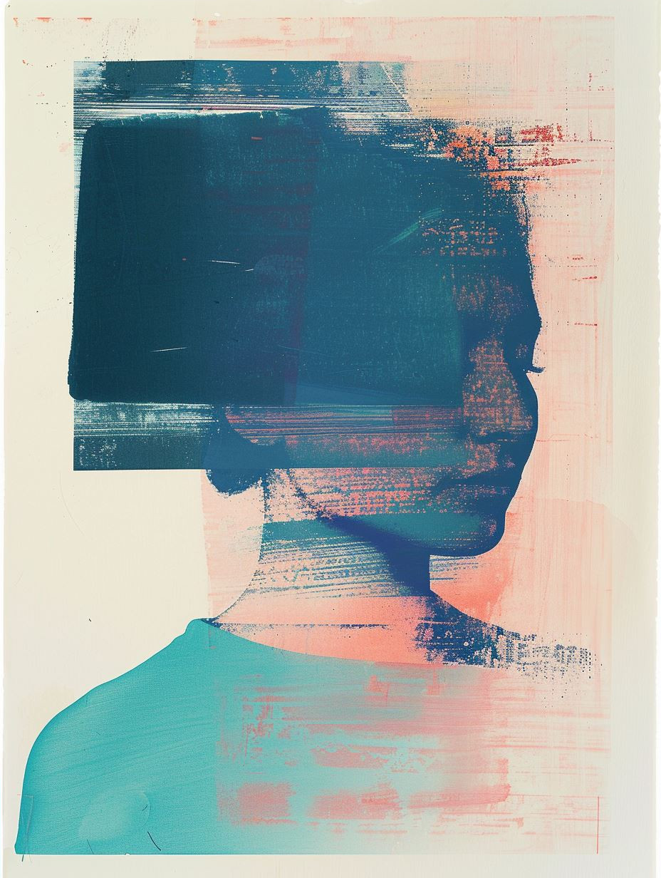 Ethereal Blue Glitch Portraits - Image 4