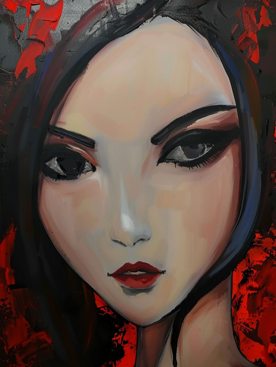 Moody Crimson Portrait Studies - Image 4