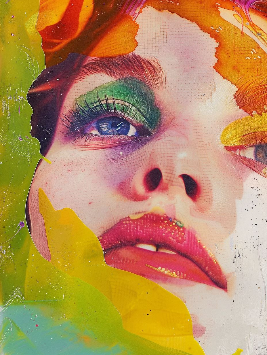 Neon Psychedelic Portrait Study - Image 2