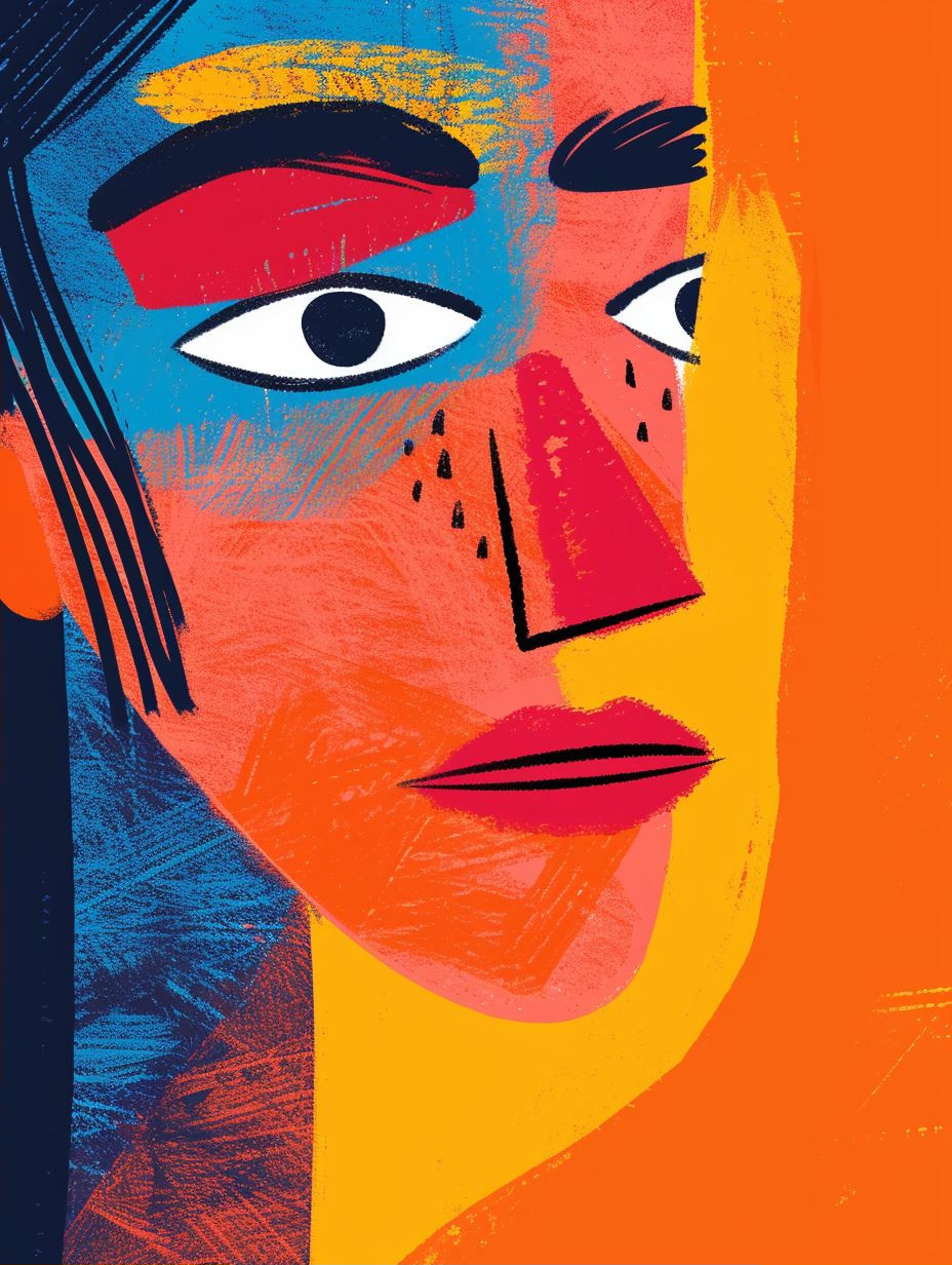 Vibrant Neo-Expressionist Portrait Study - Image 2