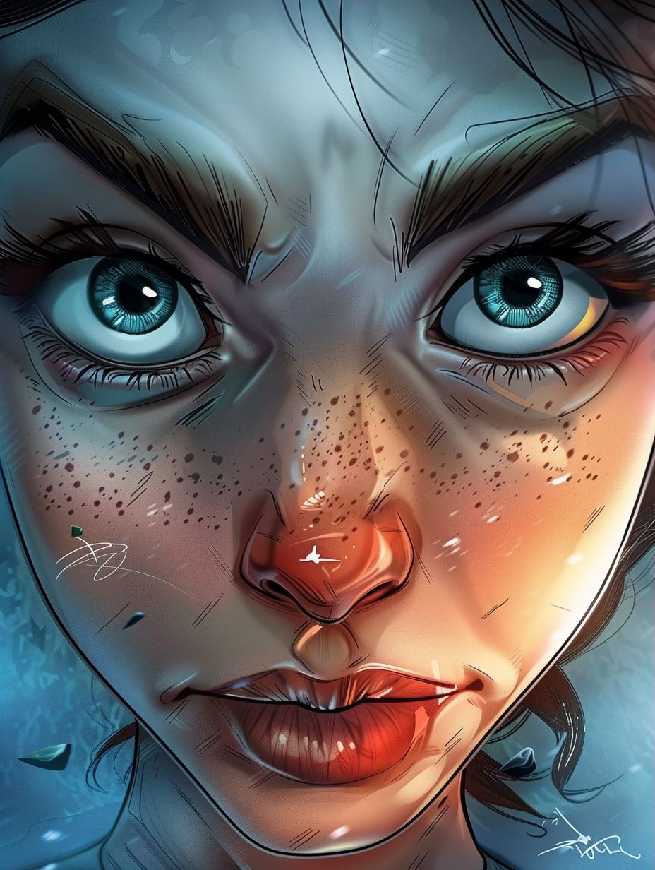 Ethereal Gaze of Digital Beauty - Image 3
