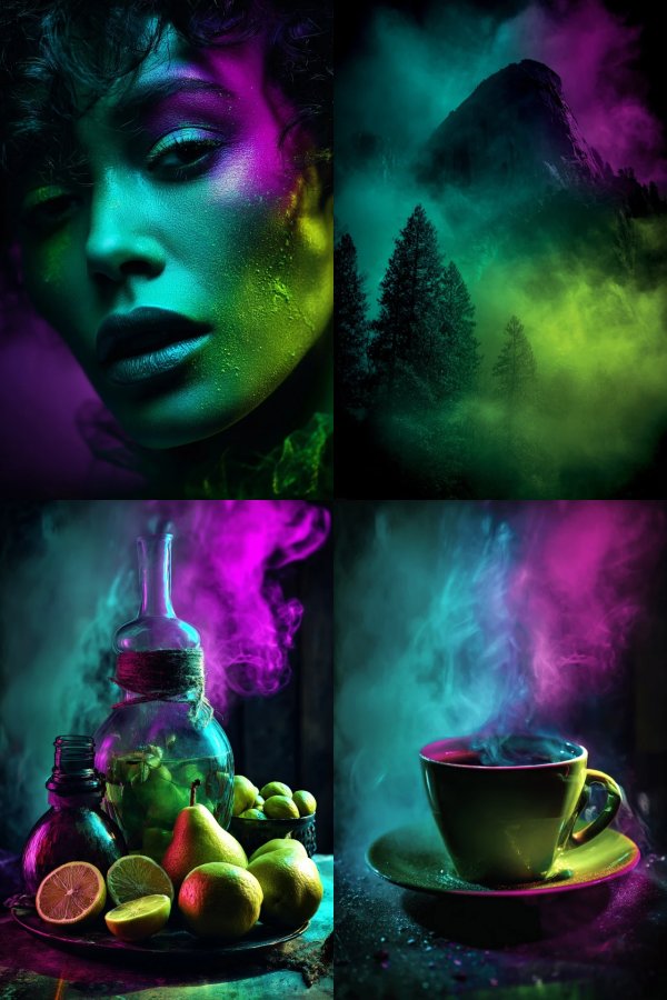 Neon Dreams: A Surrealist Collage