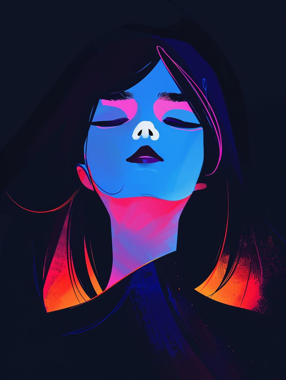 Neon Noir Ethereal Portraits - Image 1
