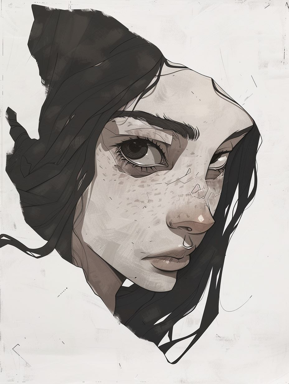 Moody Charcoal Portrait Concept Study - Image 2