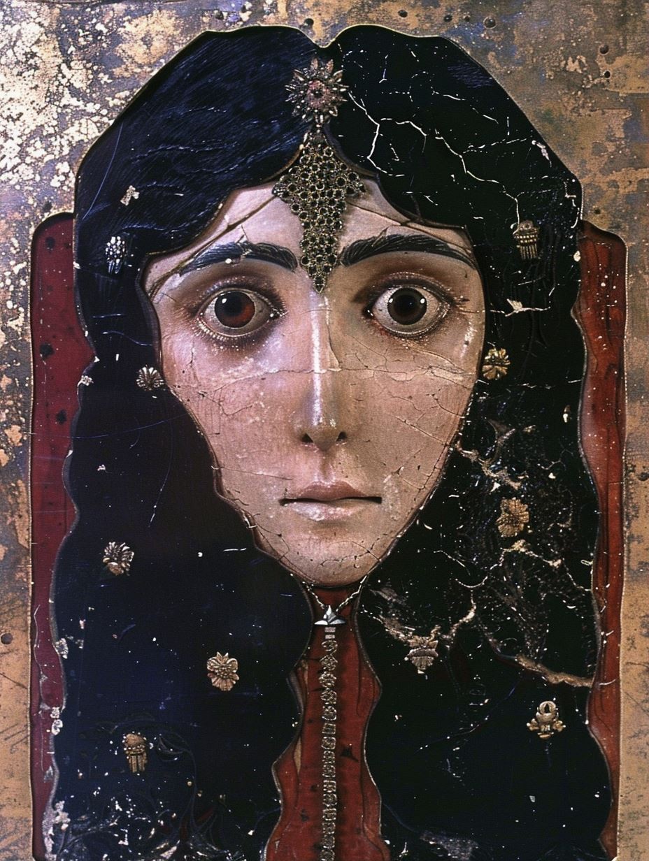 Ancient Gaze of Golden Sands - Image 1