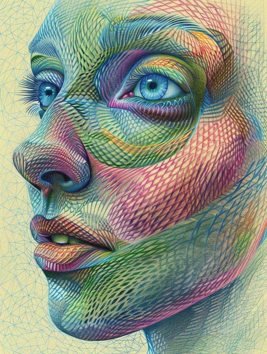 Prismatic Serpent Skin Portrait - Image 2