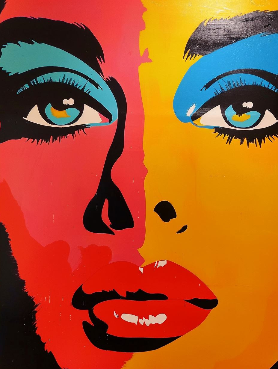 Vibrant Pop Art Quad Portrait - Image 2