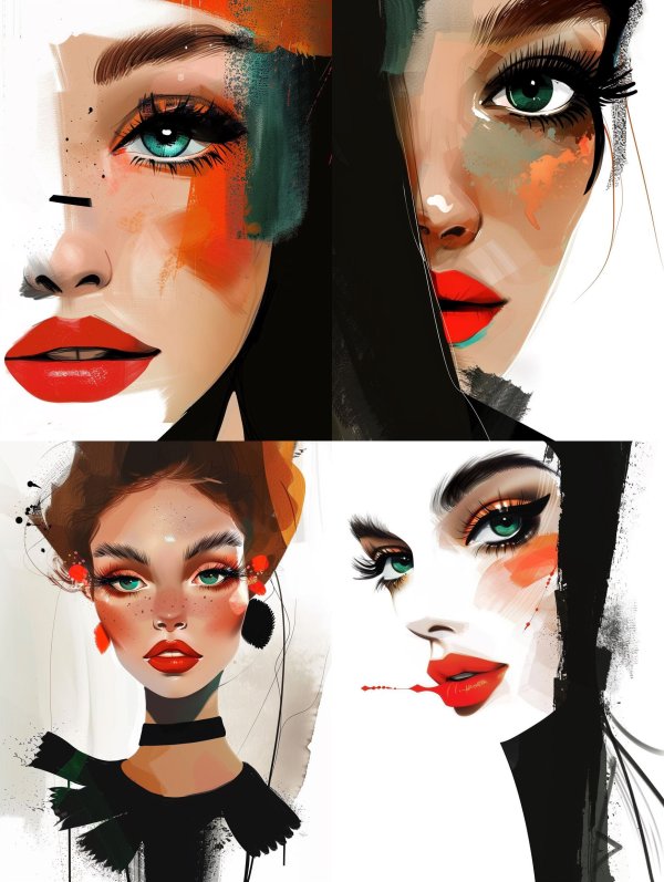 Vibrant Visions of Modern Feminine Beauty