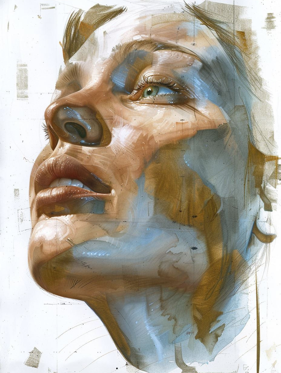 Ethereal Blue Toned Portrait Studies - Image 3