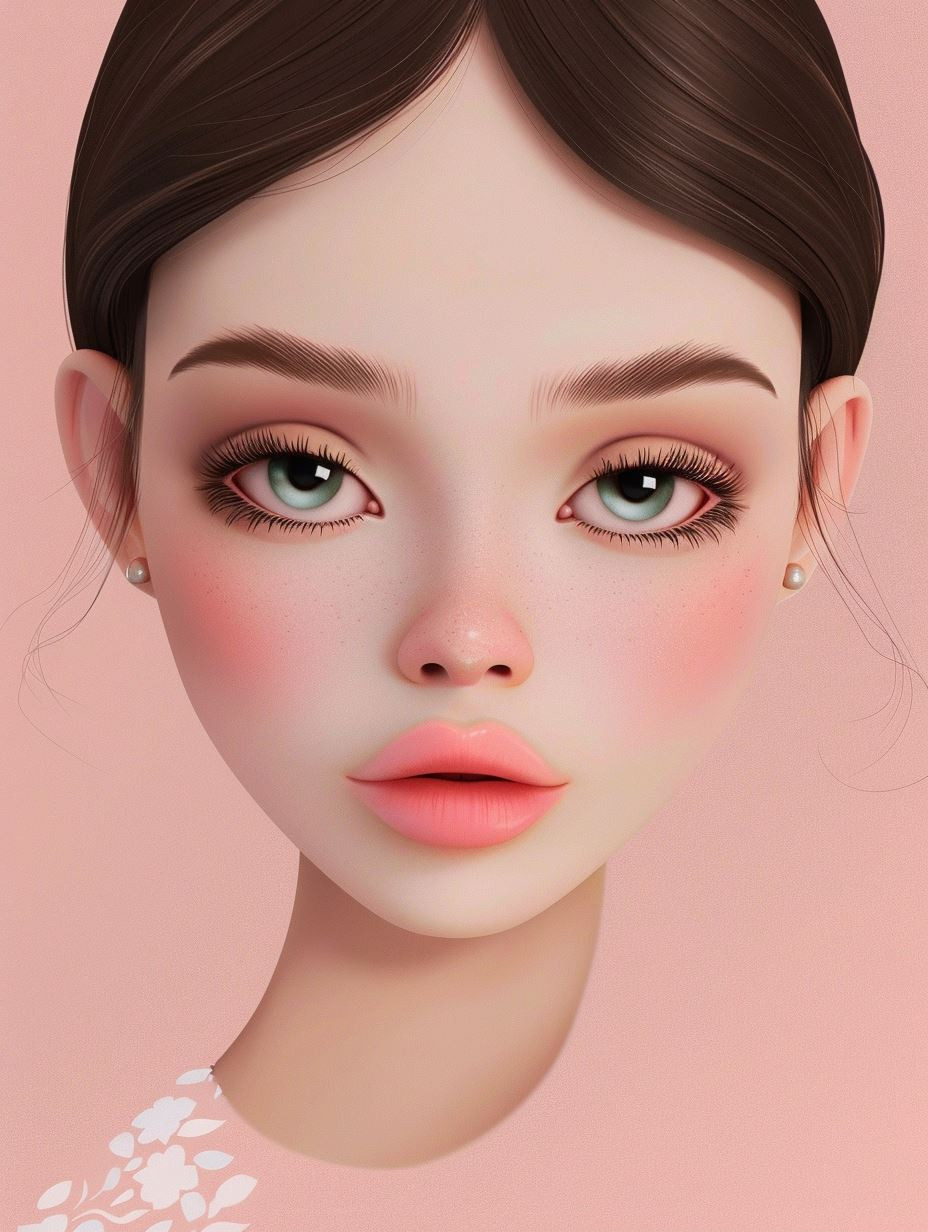 Soft Pastel Porcelain Portrait - Image 2