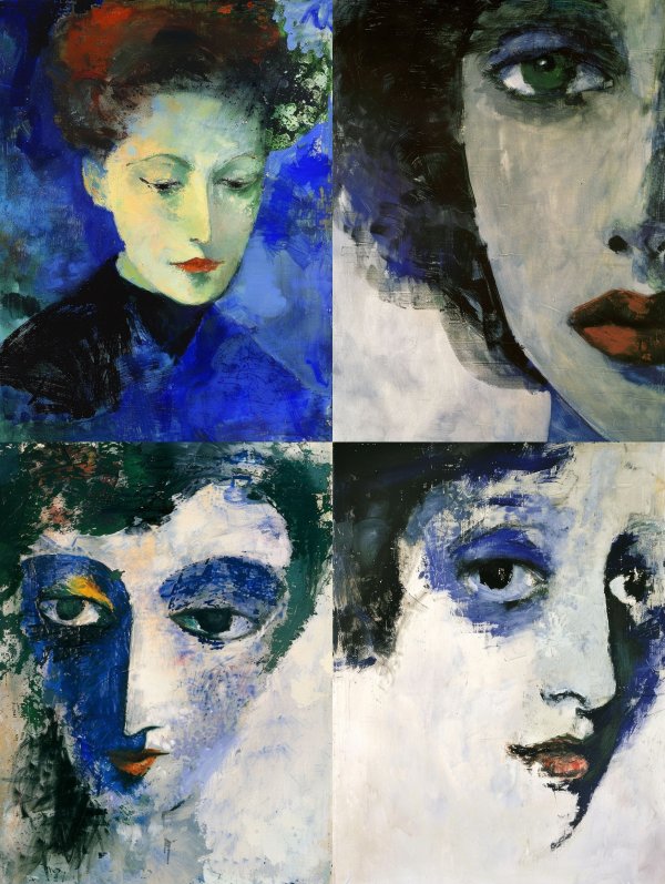 Azure Echoes of the Feminine