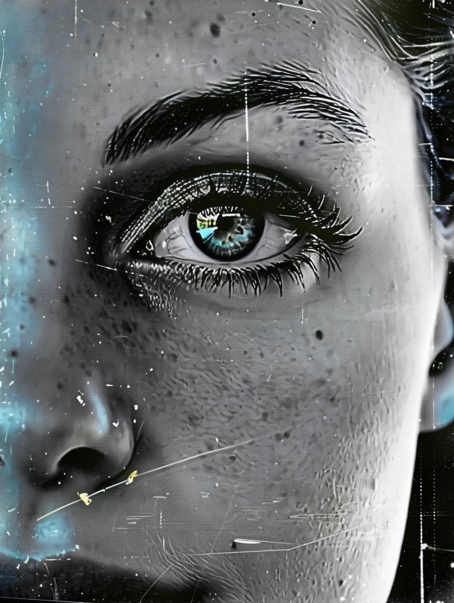 Noir Halftone Cinematic Portrait - Image 3