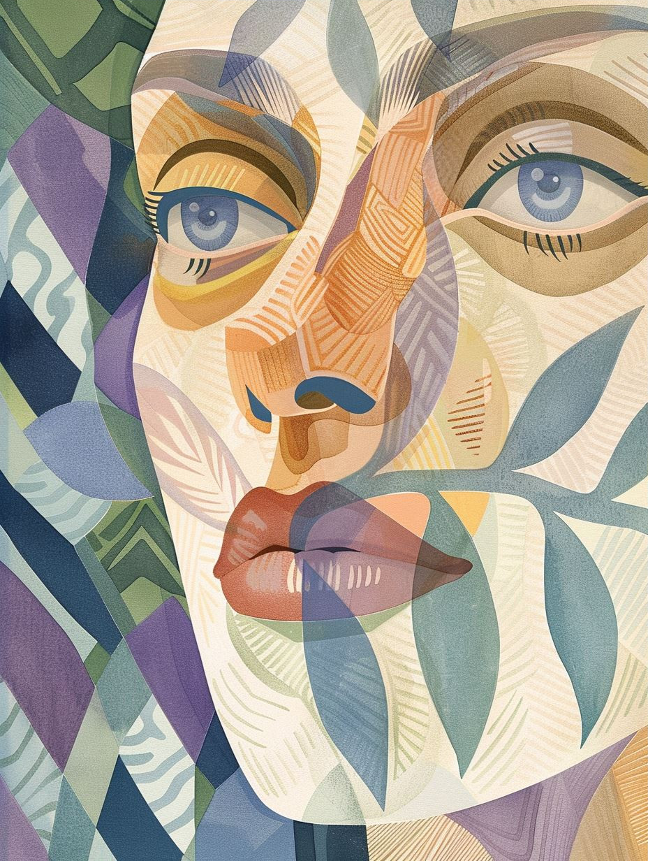 Abstract Geometric Portrait Harmony - Image 3