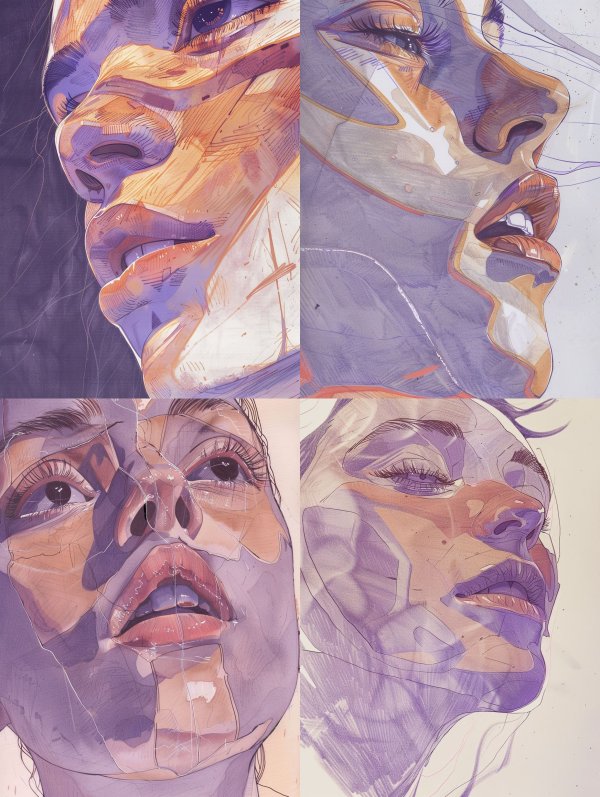 Prismatic Portraits of Fragmented Beauty