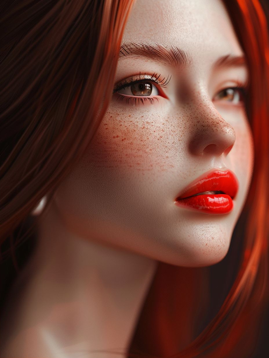 Crimson Glow Ethereal Portraits - Image 2