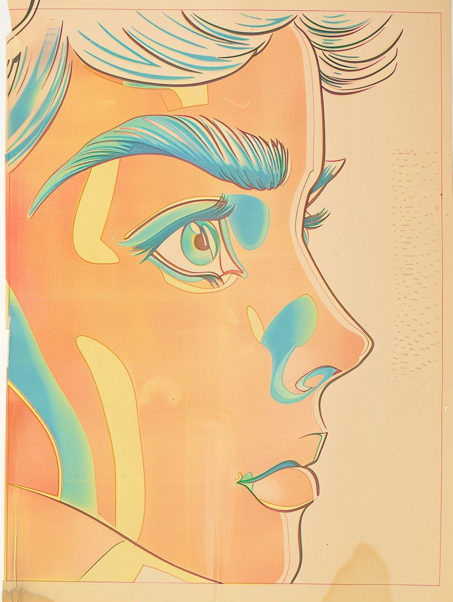 Vintage Pastel Portrait Studies - Image 1