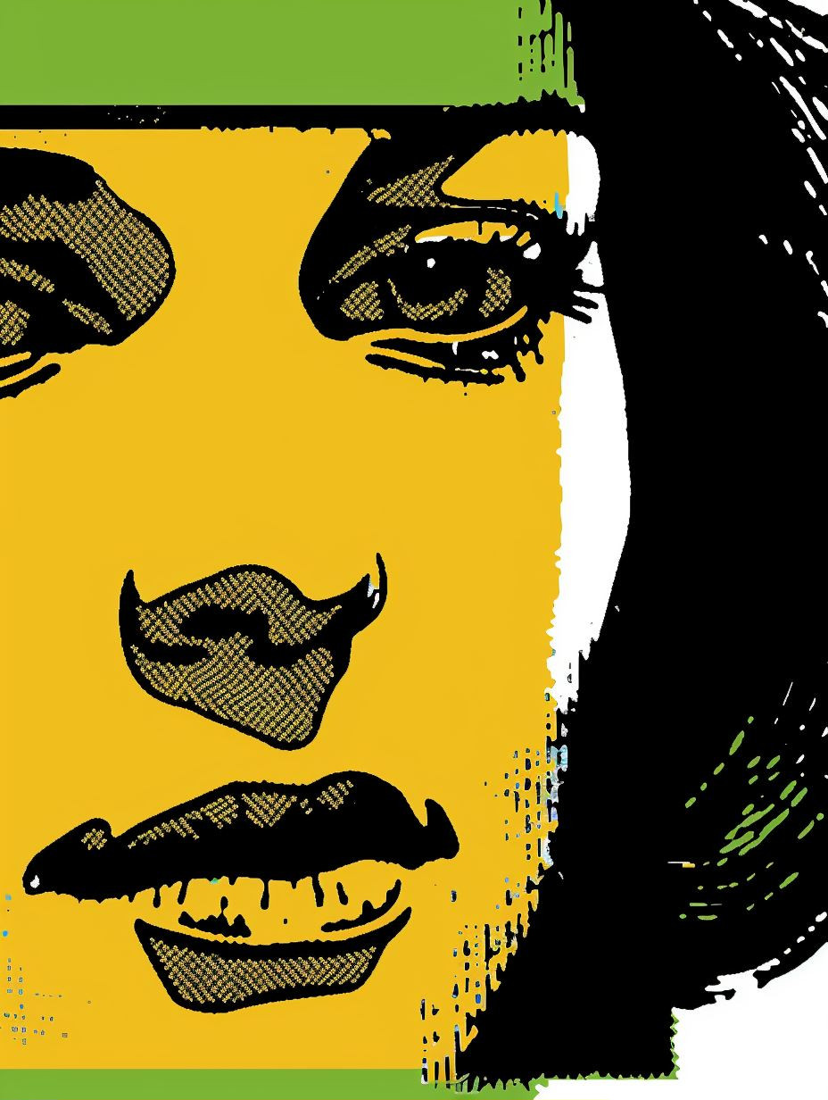 Neon Pop Art Portrait Grid - Image 1