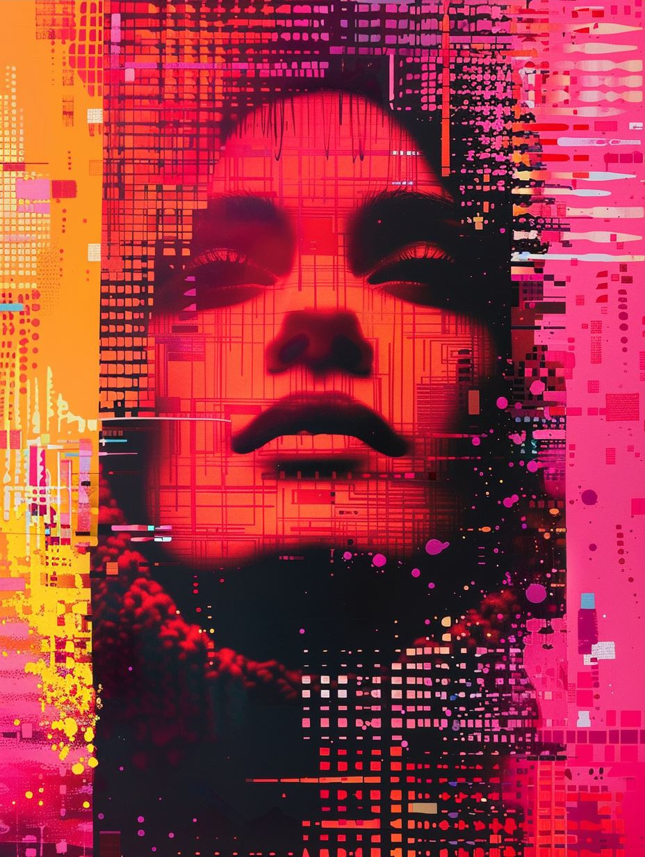 Neon Glitch Digital Portraiture - Image 3